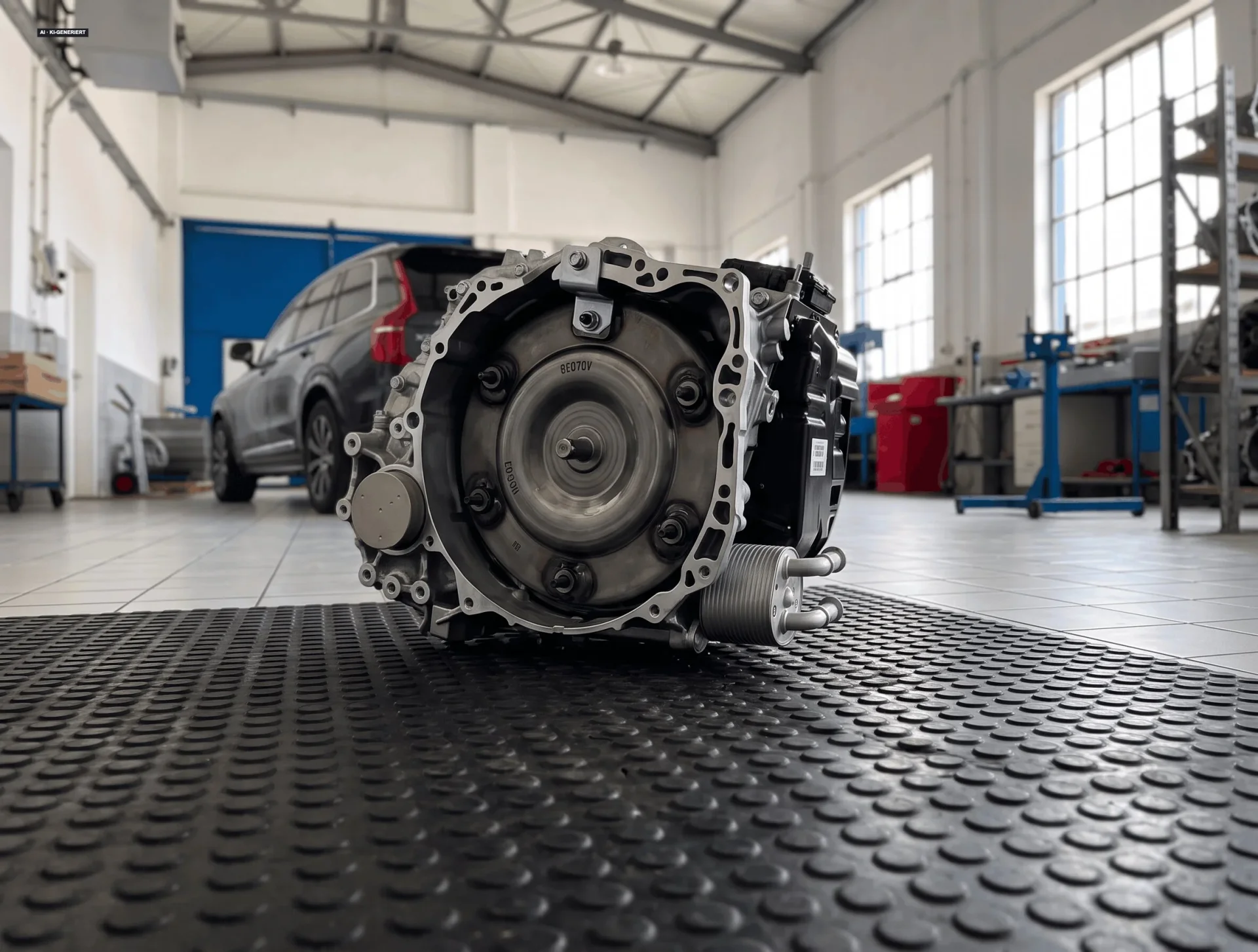 Ein Volvo XC90 in der Automatikgetriebe-Reparatur-Fachwerkstatt